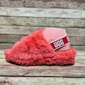 Ugg Red Fluff Yeah Sandals